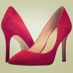 Jessica Simpson Red Suede Shoes